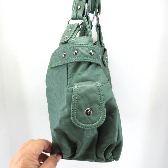Scarleton Los Angeles Women's Faux Leather Mint Green Many Pockets Shoulder Bag - Picture 4 of 11